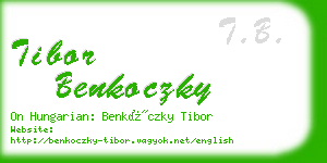 tibor benkoczky business card